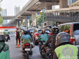Lalin Jalan Rasuna Said Arah Menteng Macet Pagi Ini Imbas Galian