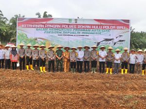 Polres Rohul Tanam Jagung-Tebar Benih Ikan Sukseskan Program Asta Cita Presiden
