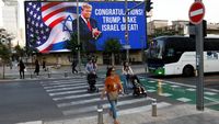 Wajah Trump Mejeng di Israel Usai Menang Pilpres AS 2024