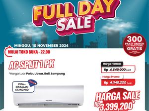 AC Split 1 PK Transmart Full Day Sale Diskon Sampai Rp 1 Jutaan