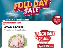 Bunda, Ayam Broiler Rp 28 Ribu/Ekor Cuma di Transmart Full Day Sale