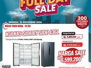 Kulkas Dua Pintu di Transmart Full Day Sale Diskon 2 Jutaan
