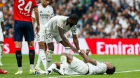 Eder Militao sudah absen duluan. Sang bek tengah asal Brasil sudah tutup musim ini karena cedera ACL (Getty Images)