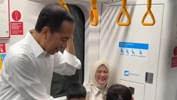 Jokowi Ajak Cucu Jelajahi Bawah Tanah Jakarta dengan MRT