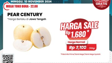 Buah Pir Diobral Mulai Rp 1.500-an di Transmart Full Day Sale