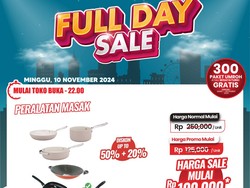 Peralatan Masak Mulai Rp 100 Ribuan di Transmart Full Day Sale