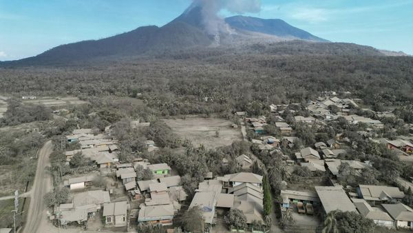Debu Vulkanis Erupsi Lewotobi Selimuti Pemukiman dan Perkebunan