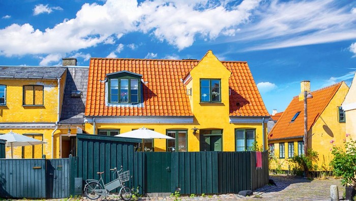 Kota bau tanah Dragor erat Kopenhagen, Denmark