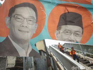 Potret Spanduk RK-Suswono Dirusak di Penggilingan Jaktim