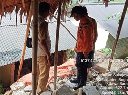 Tebing di Sukajaya Bogor Longsor, 2 Rumah Warga Rusak
