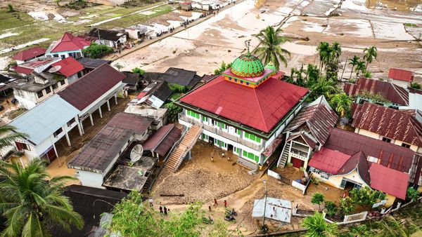 Foto Udara Dampak Banjir Bandang di Kabupaten Sijunjung