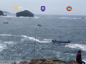1 Pemancing Hilang Terseret Ombak di Pantai Jogan Gunungkidul