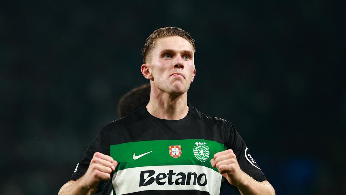 Viktor Gyokeres (Sporting CP) percaya diri, berada di jajaran penyerang tengah top dunia saat ini. (Foto: REUTERS/Pedro Nunes)