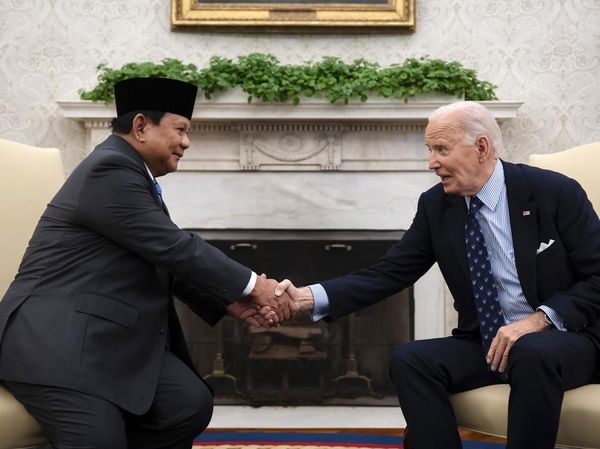 Momen Prabowo Bertemu Biden di Gedung Putih