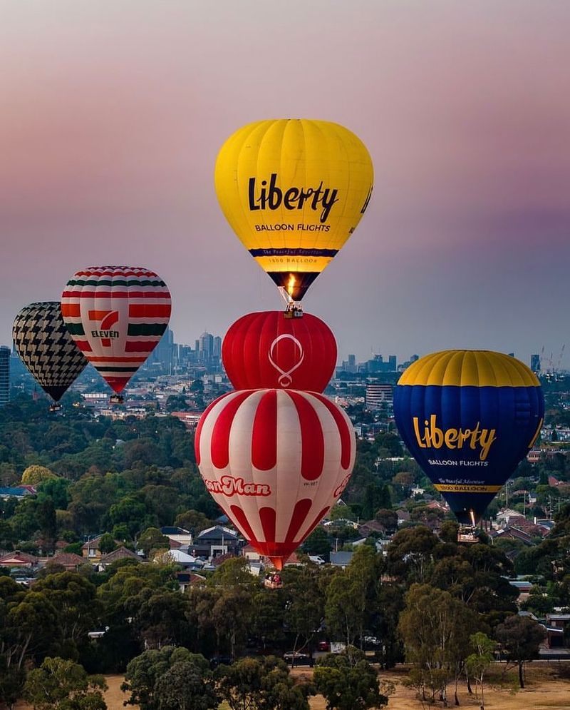 Naik Balon Udara di Melbourne