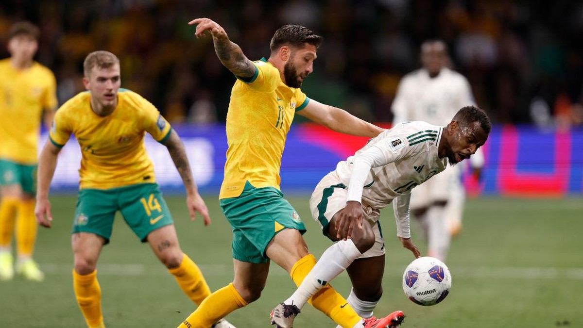 Australia vs Arab Saudi tuntas tanpa gol (Getty Images/Darrian Traynor)