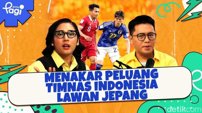 Detik Pagi edisi Jumat, 15 November 2024 membahas Menakar Peluang Timnas Indonesia Lawan Jepang
