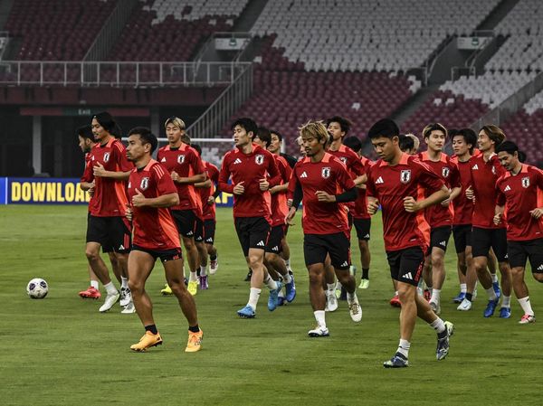 Melihat Latihan Timnas Jepang Jelang Lawan Indonesia