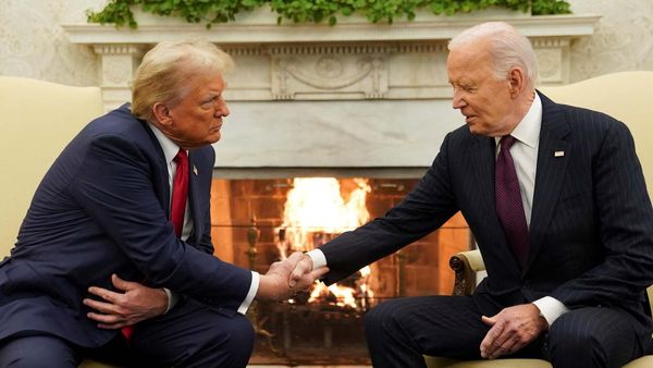 Momen Biden dan Trump Bertemu di Gedung Putih