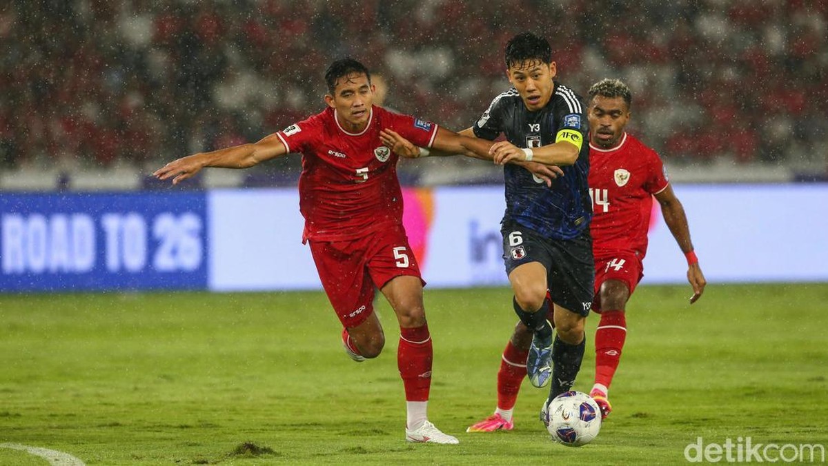 Timnas Jepang sikat Timnas Indonesia 4-0  di Kualifikasi Piala Dunia 2026 zona Asia (Foto: Rifkianto Nugroho/detikSport)