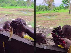 Demi Wafer Cokelat, Bocah Papua Ini Barter dengan Seekor Udang Demi Wafer Cokelat, Bocah Papua Ini Barter dengan Seekor Udang