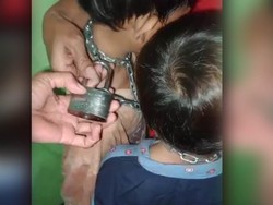 Kenakalan Dua Bocah di Majalengka Berujung Hukuman Rantai dari Ayah