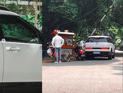 Momen Maarten Paes Beli Bubur Ayam di Pinggir Jalan Pakai Hyundai Santa Fe