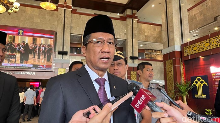Menteri Hukum Supratman Andi Agtas. (Diah Puspaningrum/detikcom)