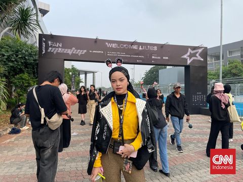 Penggemar di Fan Meetup Lisa BLACKPINK, BCIS Ancol, Jumat (15/11). (CNN Indonesia/Muhammad Feraldi)