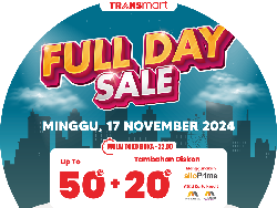 Semangat Belanja! Besok Transmart Full Day Sale, Banjir Diskon 50% + 20%