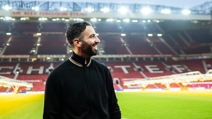 MANCHESTER, ENGLAND - NOVEMBER 13: Ruben Amorim visits Old Trafford on November 13, 2024 in Manchester, England. (Photo by Ash Donelon/Manchester United via Getty Images)