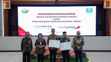 Bank Jatim dan Bank Sultra Teken MoU soal Rencana Kerja Sama Bisnis-KUB