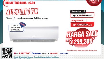 Wow! Beli AC 1 PK Transmart Full Day Sale Cuma Rp 3 Jutaan