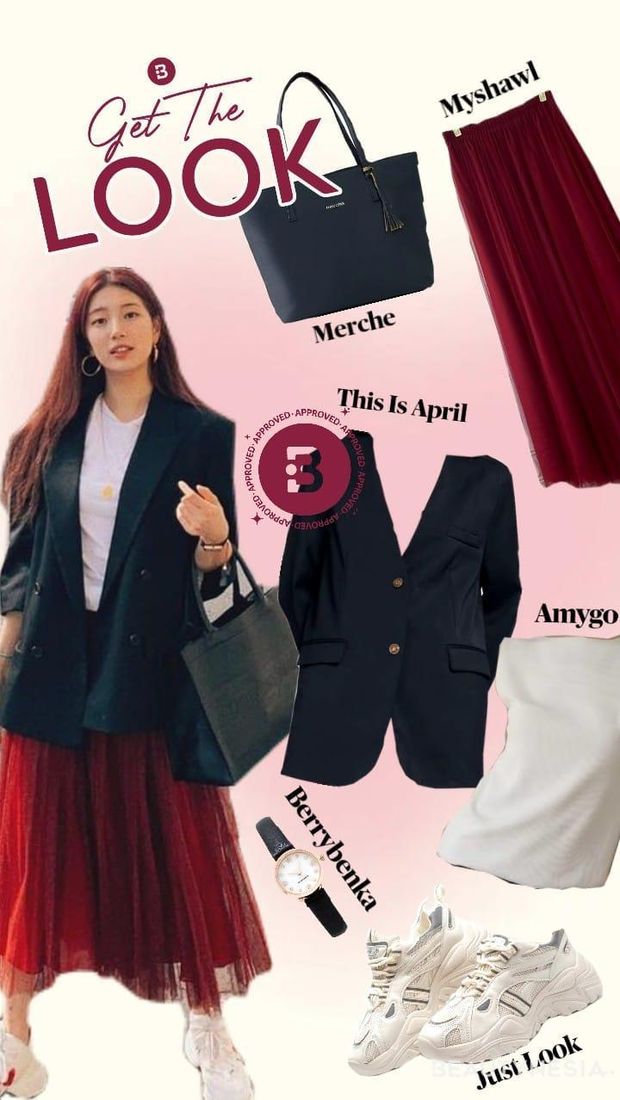 Get The Look: Mix & Match Rok dan Blazer ala Bae Suzy