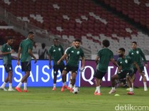 Intip Timnas Arab Saudi Jalani Latihan di GBK