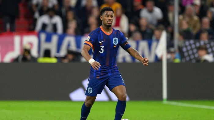 Jorrel Hato  Jorrel Hato of Netherlands in action during the UEFA Nations League 2024/25 League A Group A3 match between Germany and Netherlands at  on October 14, 2024 in Munich, Germany. (Photo by Christian Kaspar-Bartke/Getty Images for DFB)