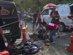 Penonton Nyaris Tewas Tertabrak Pebalap Road Race di Jembrana