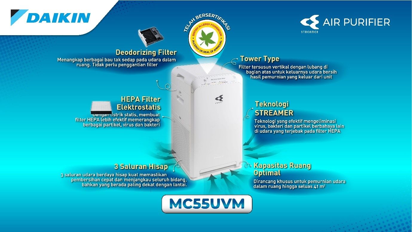 Cara membersihkan air purifier daikin discount