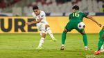 Gol Marselino Bawa Indonesia Unggul 1-0 Atas Arab Saudi di Babak I