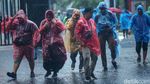 Suporter Rela Hujan-hujan untuk Dukung Timnas Indonesia di GBK