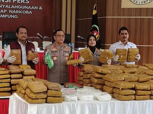 Polda Lampung Gagalkan Penyelundupan Narkoba Senilai Rp 14 Miliar