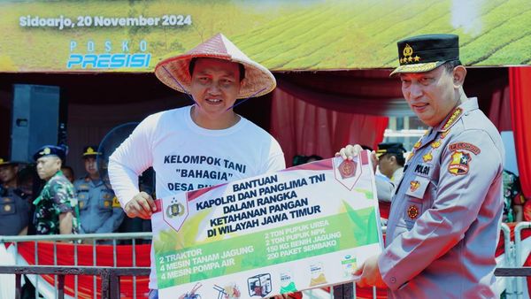 Kapolri-Panglima TNI Beri Bantuan, Dukung Program Ketahanan Pangan di Jatim