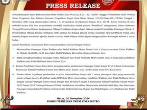 KPU Metro Hapus Postingan Diskualifikasi Wahdi-Qomaru KPU Metro Hapus Postingan Diskualifikasi Wahdi-Qomaru