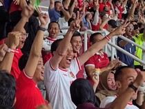 Video Selebrasi Jokowi saat Indonesia Cetak Gol ke Gawang Arab Saudi