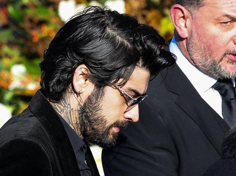 Zayn Malik arrives to attend the funeral of former One Direction singer Liam Payne at St. Mary's Church in Amersham, near London, Britain, November 20, 2024. REUTERS/Toby Melville