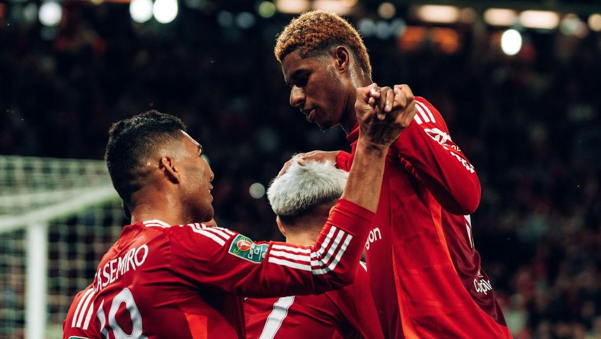 Link live streaming Ipswich Town vs Man United lihat informasinya di sini. (Foto: Manchester United via Getty Imag/Zohaib Alam - MUFC)