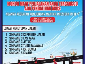 Hari Ini Jokowi Pawai Sapa Warga Klaten, Berikut Rekayasa Lalinnya