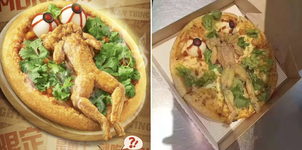 Mau Coba? Pizza Topping Kodok Goreng Tepung Plus Daun Ketumbar