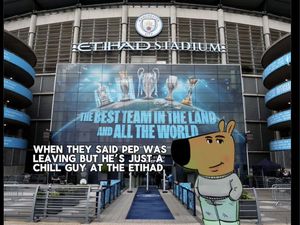 Meme Ragam Reaksi Pep Guardiola Teken Kontrak Baru di Man City