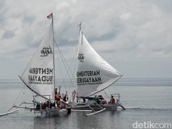 2 Perahu Sandeq Napak Tilas Suku Bajo dari Polman ke Banggai